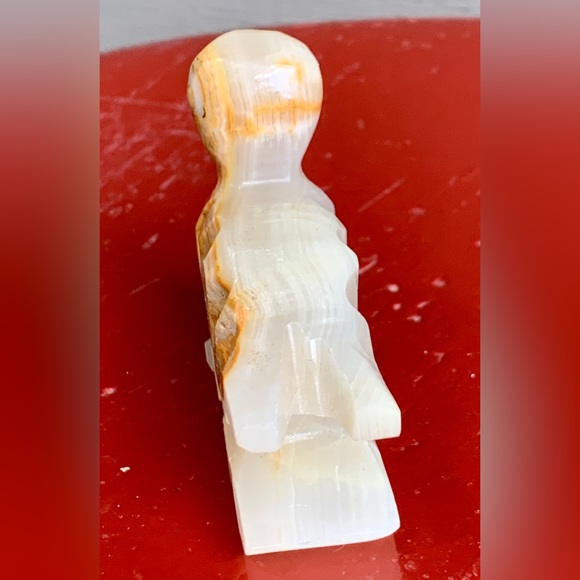 Vintage Hand Carved Artisan Onyx Marble Stone Duck Bird Figurine Statuette - Picture 5 of 16